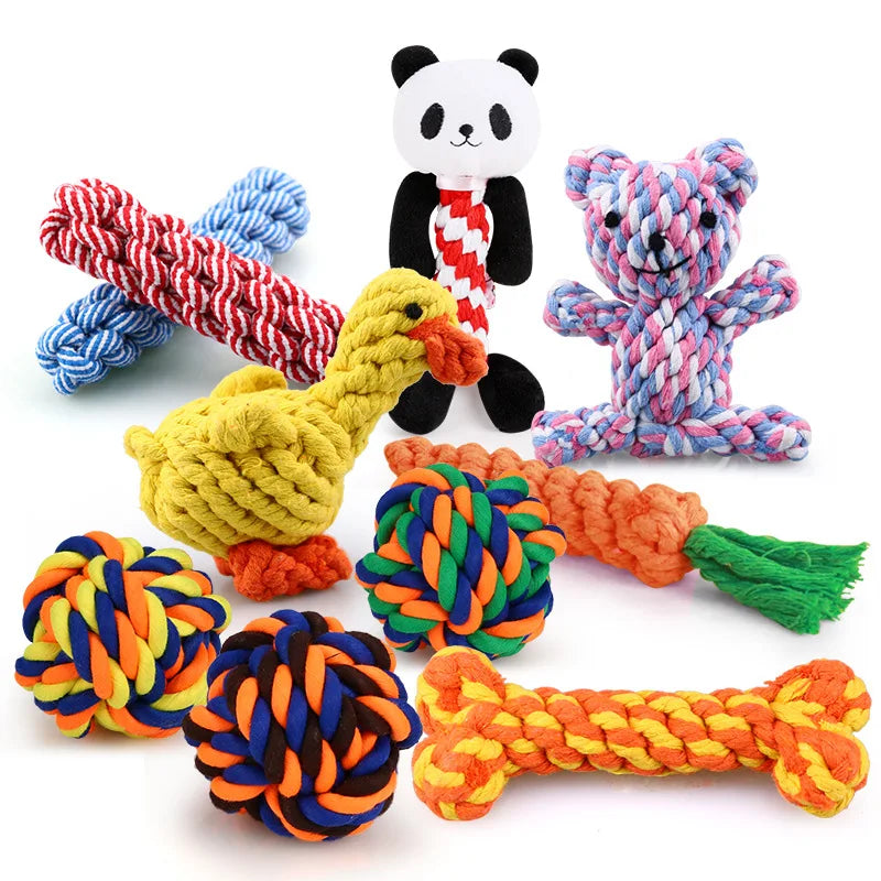 Brinquedos de cordas para Limpeza  de Dentes para  Filhotes de Cães e gatos