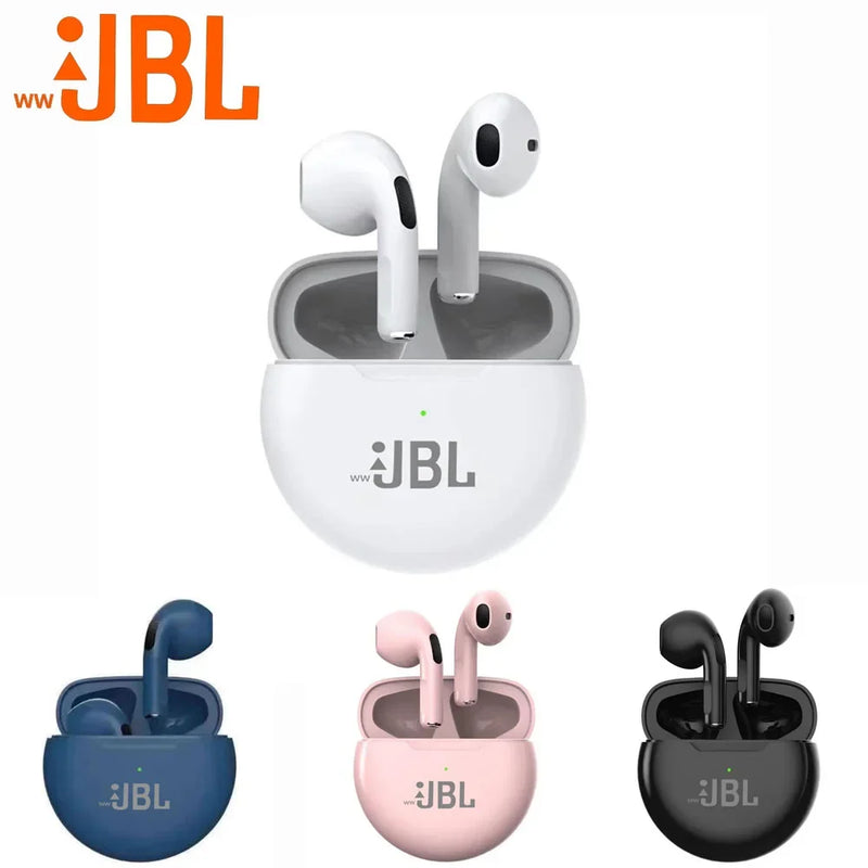 Fones De Ouvido Bluetooth Sem Fio TWS JBL Pro 6 Original 9D  Estéreo e Esportivo