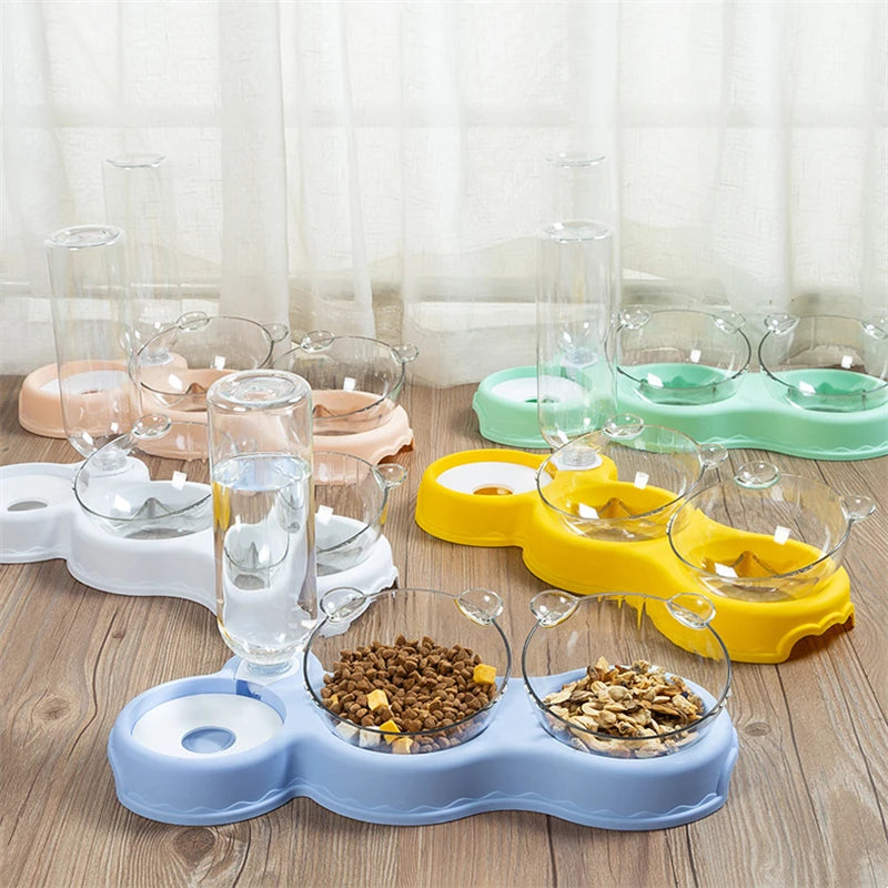 Dispensador Automático de Comida e Água Multifuncional para Animais  de Estimação