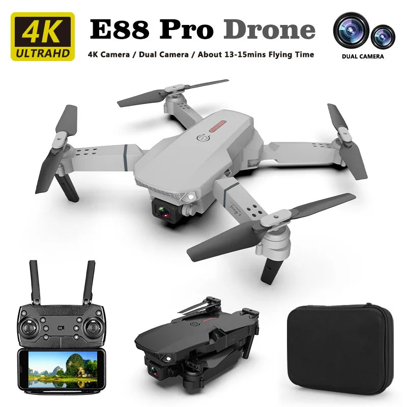 Drones com câmera UAV  Camera E88 Pro - Dupla, Altitude Hold